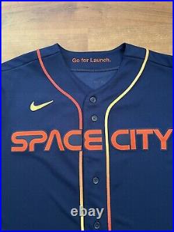 Astros Game Issued Jersey Space City Corey Julks #9 Worn OXY Patch City Connect