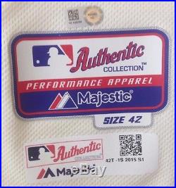 Atlanta Braves Upton Authenticated Team Issued Alternate Ivory Game Jersey
