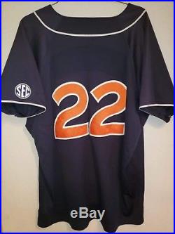 Auburn Team Issued Player Issued Game Used / Worn Baseball Jersey Under Armour