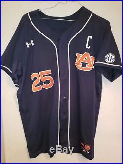 Auburn Team Issued Player Issued Game Used / Worn Baseball Jersey Under Armour