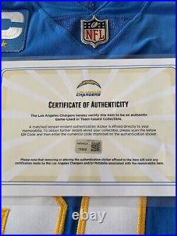 Austin Ekeler #30 Los Angeles Chargers Team-Issued NFL Football Jersey Home 2021