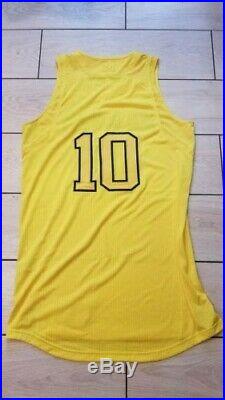 Authentic 2012 Team Game Issued Michigan Basketball Adidas Maize Jersey Lot XL