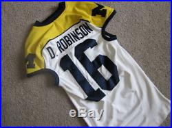 Authentic 2012 UNIVERSITY OF MICHIGAN game worn issued DENARD ROBINSON jersey