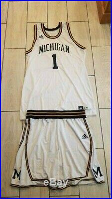 Authentic 2013 Glen Robinson Michigan game team issued basketball jersey shorts