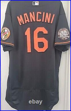 Authentic 2022 Baltimore Orioles Black Trey Mancini Team Issued Game Jersey 46