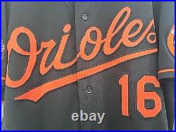 Authentic 2022 Baltimore Orioles Black Trey Mancini Team Issued Game Jersey 46