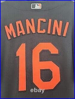 Authentic 2022 Baltimore Orioles Black Trey Mancini Team Issued Game Jersey 46