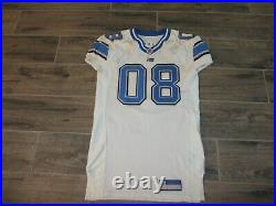 Authentic Detroit Lions Reebok NFL Football Jersey Game Cut Player Issue 52 Sewn
