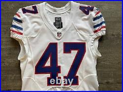 Authentic Game Issued 2016 Buffalo Bills Manasseh Garner Throwback White Jersey