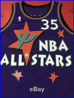 Authentic Grant Hill 1995 Nba All-star Detroit Pistons Game Issue Procut Jersey