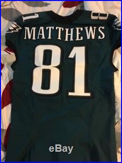 Authentic Jordan Matthews Game/Team Issued Jersey Philadelphia Eagles Nike Elite