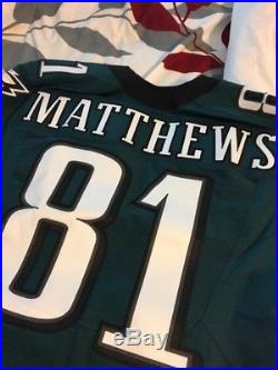 Authentic Jordan Matthews Game/Team Issued Jersey Philadelphia Eagles Nike Elite