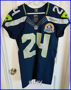 Authentic Marshawn Lynch Seattle Seahawks Nike 42 Jersey GAME CUT TEAM ISSUED