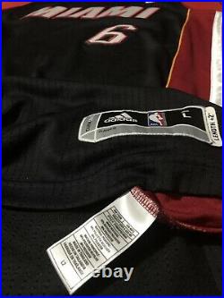 Authentic Miami Heat Lebron James Pro-cut Game Jersey Sewn Issue Vtg L 44