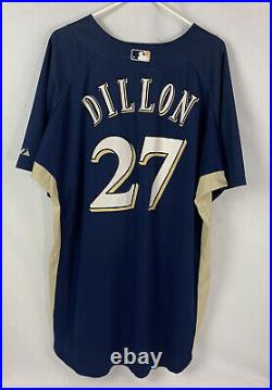 Authentic Milwaukee Brewers Jersey Team Issue Game Worn Joe Dillon MLB Men's 50
