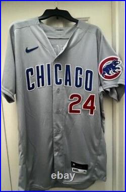 Authentic Nike 2021 Chicago Cubs Away Joc Pederson Team Issued Game Jersey 46