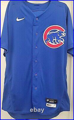 Authentic Nike 2023 Chicago Cubs Blue Trey Mancini Team Issued Game Jersey 46