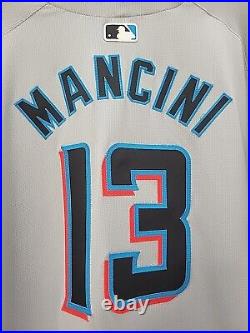 Authentic Nike 2024 Miami Marlins Away Trey Mancini Team Issued Game Jersey 48