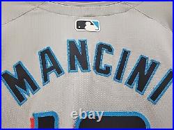 Authentic Nike 2024 Miami Marlins Away Trey Mancini Team Issued Game Jersey 48