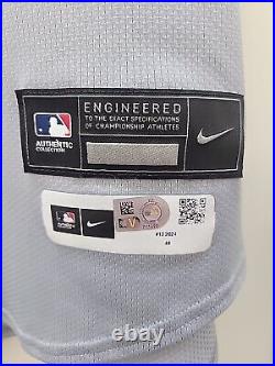 Authentic Nike 2024 Miami Marlins Away Trey Mancini Team Issued Game Jersey 48