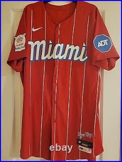 Authentic Nike 2024 Miami Marlins City Trey Mancini Team Issued Game Jersey 48