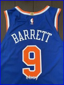Authentic Nike RJ Barrett New York Knicks Player Game Worn Issued NBA Jersey