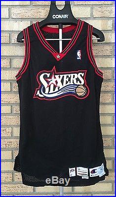 Authentic Philadelphia 76ers Team Issued Game Jersey Size 42 +2 Length 1999-2000