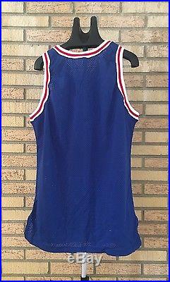 Authentic Philadelphia 76ers Team Issued Game Jersey Size 44 +2 Length, 96-96