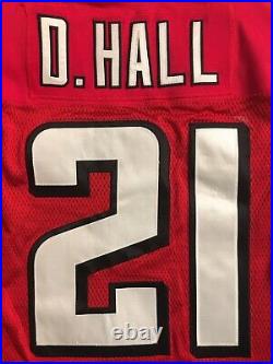 Authentic Reebok 04 Deangelo Hall Atlanta Falcons Rookie NFL Game Issue Jersey