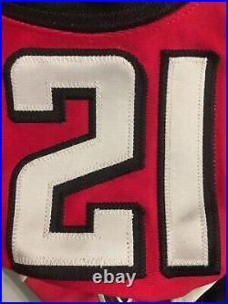 Authentic Reebok 04 Deangelo Hall Atlanta Falcons Rookie NFL Game Issue Jersey