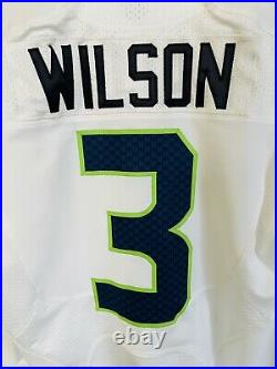 Authentic Russell Wilson Seattle Seahawks Nike 42 Jersey GAME TEAM ISSUED 2014