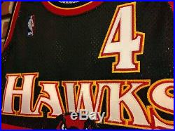 Authentic Spud Webb Hawks Champion Jersey Game Pro Cut Issued Mutombo Augmon