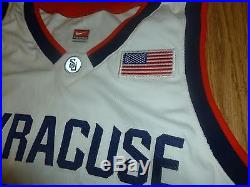 Authentic issued syracuse orange basketball jersey ncaa nike 48 game used worn