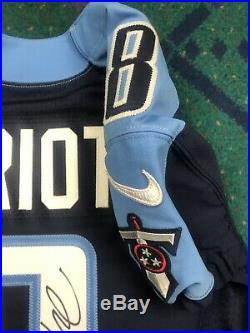 Autographed 2015 Nike Tennessee Titans Marcus Mariota Game Team Issued Jersey