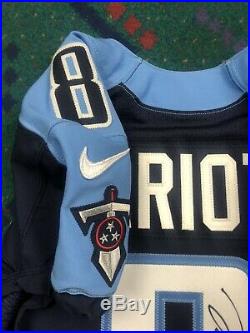 Autographed 2015 Nike Tennessee Titans Marcus Mariota Game Team Issued Jersey