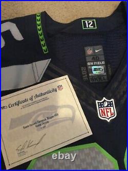 Awesome Terrence Magee #26 Home Game Used Issued Jersey Seattle Seahawks withCOA