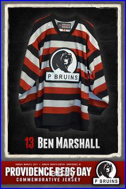 Ben Marshall Providence Reds Commemorative Game Issued Jersey