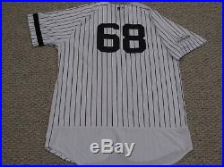 BETANCES #68 2017 Yankees Game Jersey ISSUED HOME BLACK BAND POST STEINER MLB