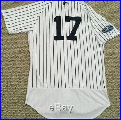 BOONE #17 size 44 2018 Yankees Game Jersey Issued HOME POST SEASON STEINER MLB