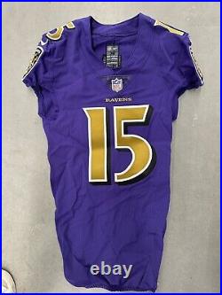 Baltimore Ravens #15 Team Game Issued Nike Authentic Jersey Color Rush