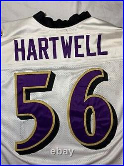 Baltimore Ravens Ed Hartwell Pro Cut Game Issued Jersey Signs of Use Stitched 50