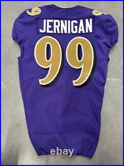 Baltimore Ravens Timmy Jernigan Nike Authentic Game Issued Used Jersey ColorRush