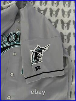 Baseball Jersey Florida marlins Game Issued Jersey W 10 Years Patch Sz L/xl