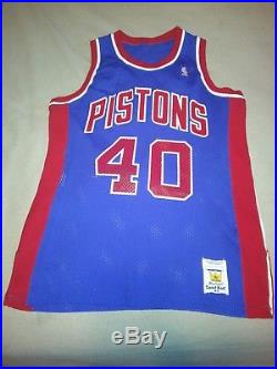 Bill Laimbeer #40 Detroit Pistons Team Issued Game Jersey NBA Sand Knit Size 42