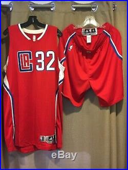 Blake Griffin game worn jersey used/issued and shorts red LA Clippers set 2016