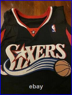 Blank Philadelphia 76ers Sixers NBA Jersey On Court Authentic Game Issued