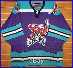 Bossier-Shreveport Mudbugs CHL SP Authentic On Ice Game Issued Purple Jersey 56