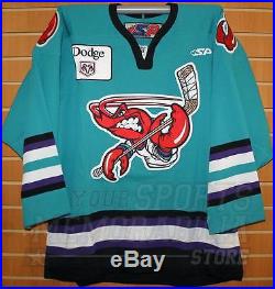 Bossier-Shreveport Mudbugs CHL SP Authentic On Ice Game Issued Teal Jersey 58