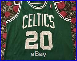 Boston Celtics Ray Allen Pro Cut Game Issued Jersey Authentic Rev30 Kyrie Irving