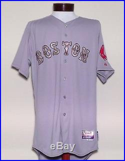 Boston Red Sox Game worn/used Issued Camo Memorial Day jersey, #7 Stephen Drew